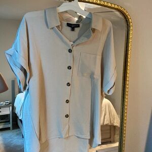 NWT Cream Button Down